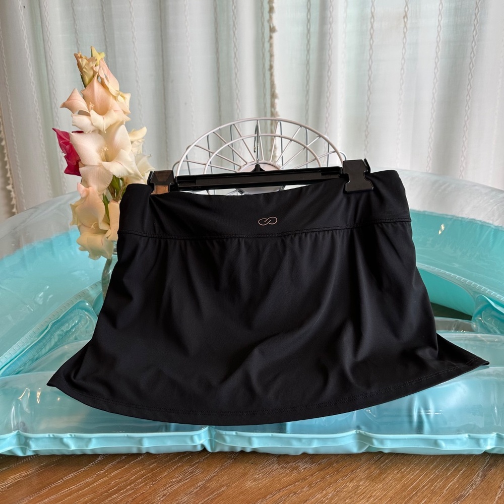 CALIA by Carrie Underwood Black Swim Skirt with Drawstring Detail - Picture 3 of 5